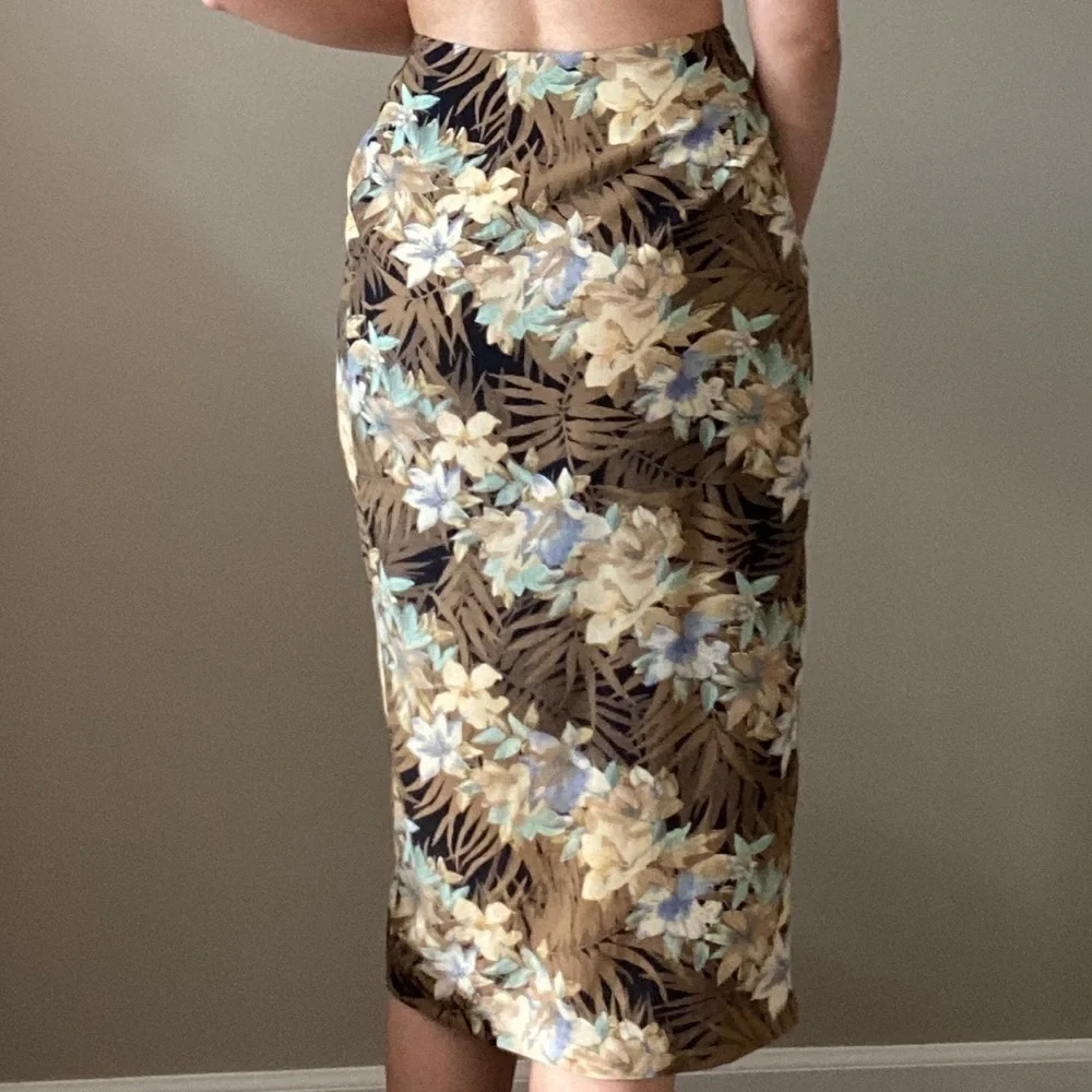 Vintage Sharon Anthony Hawaiian Wrap Midi Skirt